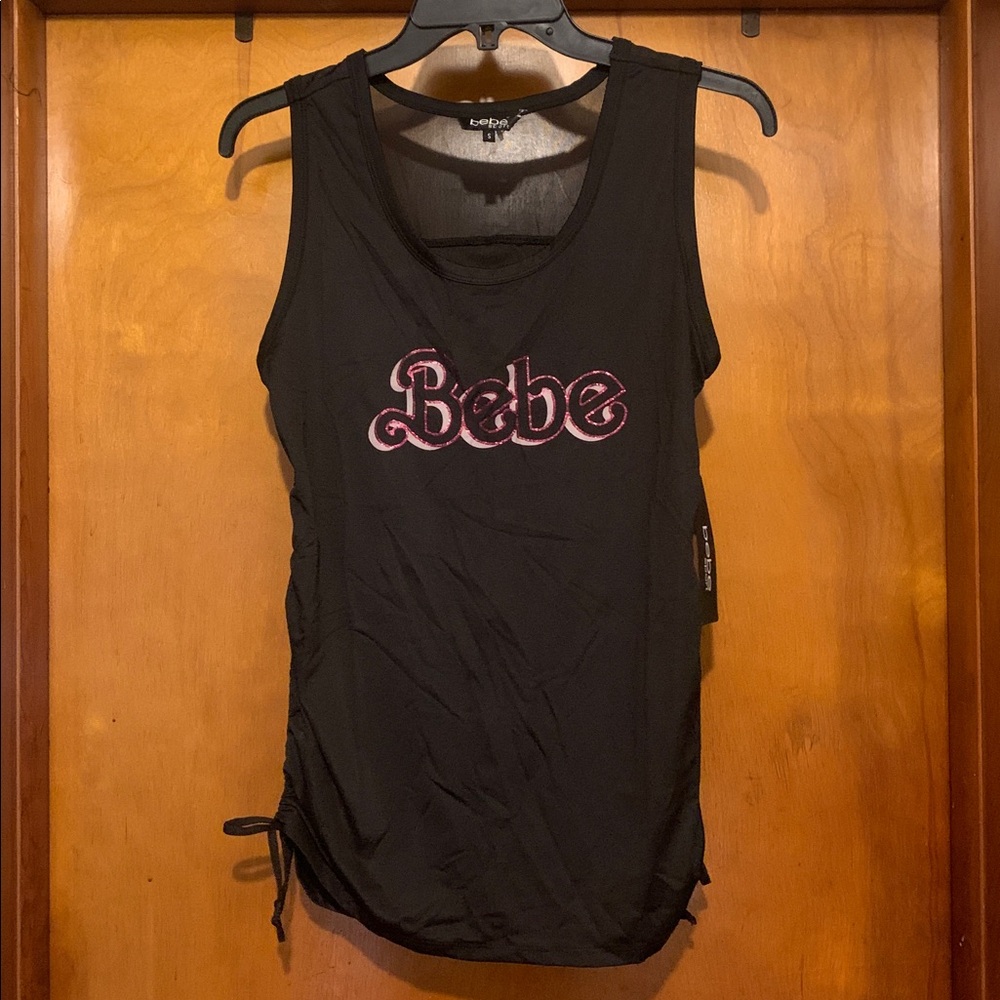 NWT BeBe Sport Size S Dream Logo Ruched Tank